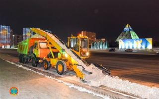 Более 16 тысяч кубометров снега вывезли с улиц Нур-Султана
