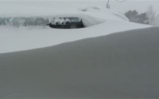 В ВКО дома занесло снегом по крыши