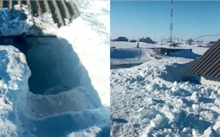 Целое село в Костанайской области оказалось под снежным завалом