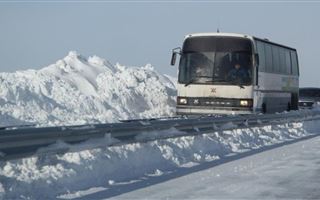 В Алматинской области сотрудники ЧС спасали пассажиров сломавшегося на трассе автобуса 