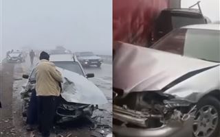  Столкнулись 17 машин: массовое ДТП произошло на трассе Алматы – Хоргос