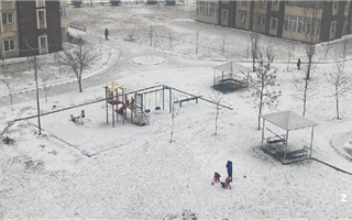 В Алматы пошёл снег