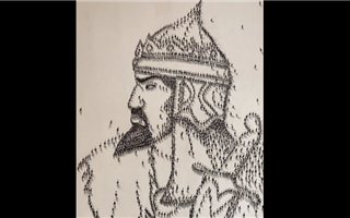 Алматинка нарисовала портрет Кенесары из человечков
