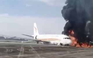 В Сети появилось видео пожара на борту китайского самолета с пассажирами
