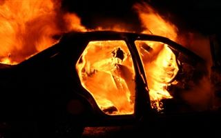 Пассажир сгорел в авто недалеко от Павлодара
