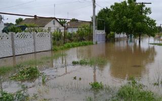 В Карагандинской области затопило территории частных домов