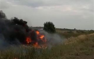В ЗКО в ДТП сгорел водитель