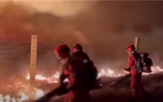 На границе Китая и Монголии произошел крупный пожар