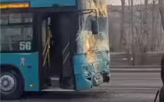 В Карагандинской области столкнулись два пассажирских автобуса