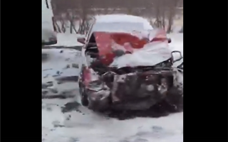 Два автомобиля столкнулись на объездном шоссе в Усть-Каменогорске