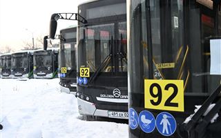 25 новых автобусов вышли на маршрут №92 в Алматы 