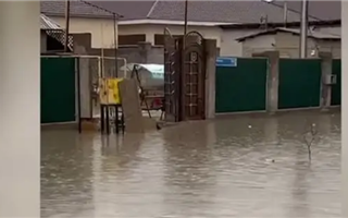 В Шымкенте и Туркестанской области сильный дождь затопил дворы и улицы