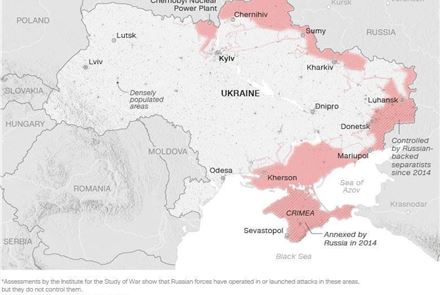 Как выглядит карта военных действий в Украине по состоянию на 19 марта