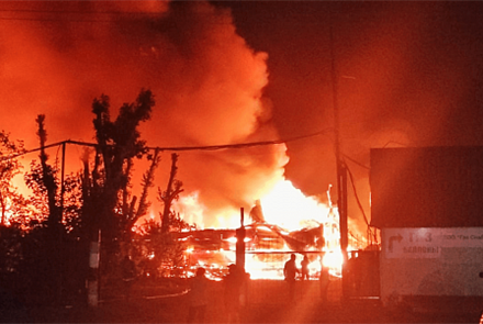 При пожаре в газонаполнительной станции в Нур-Султане пострадало 4 человека