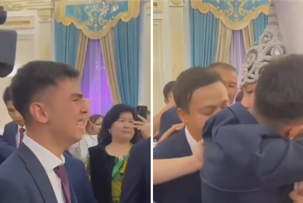 Казахстанцев растрогал старший брат, который разрыдался на узату сестры