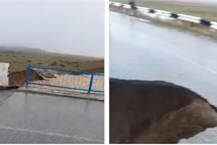 В Туркестанской области в двух селах смыло мост