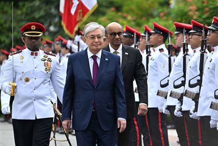 Глава государства прибыл во дворец президента Сингапура Istana