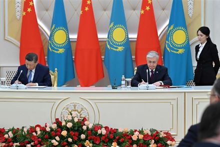 По итогам переговоров на высшем уровне Касым-Жомарт Токаев и Си Цзиньпин подписали Совместное заявление