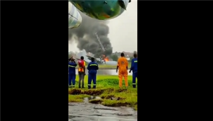В Центральной Африке загорелся самолет с миссией ООН