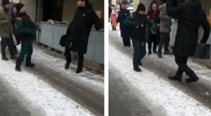 В Алматы мужчина напал с ножом на прохожего и продавца магазина
