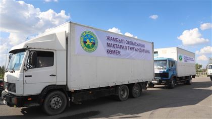 Жамбылская область направила гуманитарную помощь подтопленным селам Туркестанской области