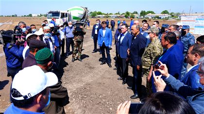 Премьер-Министры Казахстана и Узбекистана дали старт строительству нового микрорайона в поселке Мырзакент Туркестанской области
