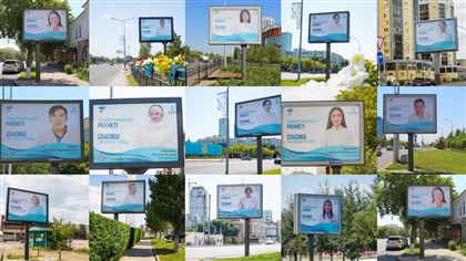 Фотографии врачей – борцов с COVID-19 появились на билбордах в Нур-Султане