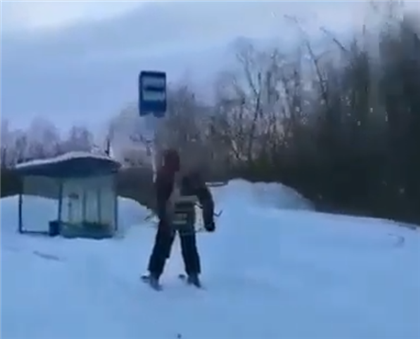 «Карлсон на лыжах»: изобретение казахстанца взорвало Казнет