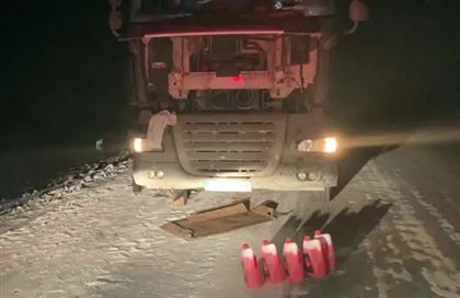 В СКО на трассе застрял грузовик с цветами из Литвы