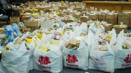 В Акмолинской области более 2500 семей получили продуктовые корзины
