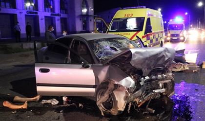 Кадры страшной аварии в Алматы появились в сети 