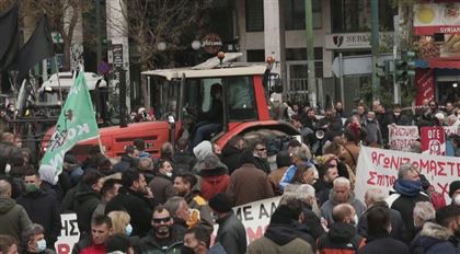 В Афинах прошли массовые протесты фермеров