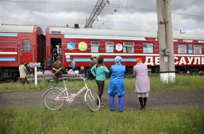 Медицинские поезда окажут помощь жителям отдаленных станций Казахстана