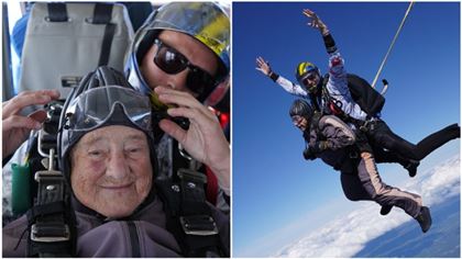Жительница Швеции прыгнула с парашютом в 103 года
