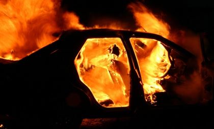 Пассажир сгорел в авто недалеко от Павлодара
