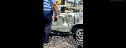 В Алматинской области дотла сгорел автомобиль 