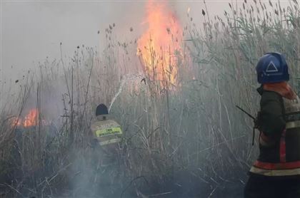  На тушение пожара под Астаной направлены силы ДЧС Акмолинской и Карагандинской областей 