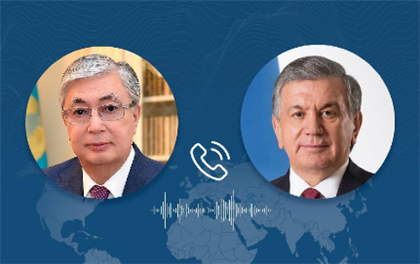 Касым-Жомарт Токаев провел телефонный разговор с президентом Узбекистана Шавкатом Мирзиёевым