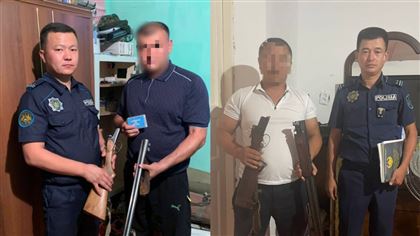 20 единиц незаконного хранящегося оружия изъяли полицейские Туркестанской области 
