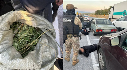 В Туркестанской области полицейские задержали авто с марихуаной