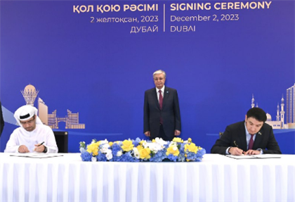 Касым-Жомарт Токаев принял участие в церемонии подписания ряда соглашений