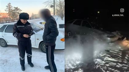 В Павлодарской области наказали водителя, который прокатил друга на капоте автомобиля