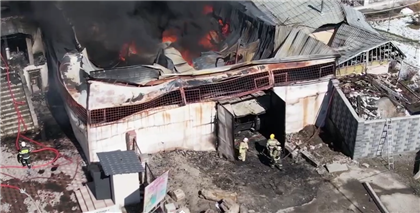 Пожар на складе потушили в Алматинской области