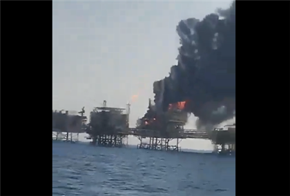 Нефтегазовая платформа загорелась в Мексике: есть пострадавшие