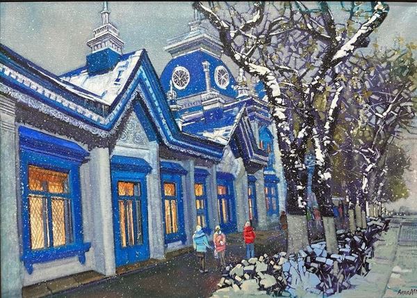 Зимний Алматы глазами художницы