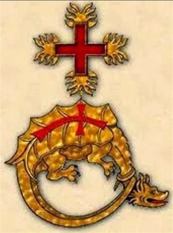 Символ Ордена Дракона, в котором состояла почти вся элита  Европы