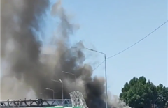 В районе рынка "Алтын-Орда" произошел пожар