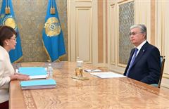 Касым-Жомарт Токаев принял министра культуры и информации Аиду Балаеву 