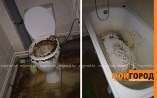 В Уральске квартиру затопило нечистотами