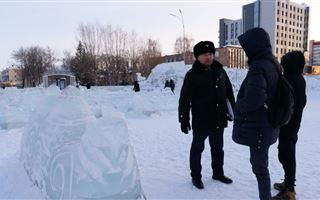 В Петропавловске подростки разнесли ледовый городок 
